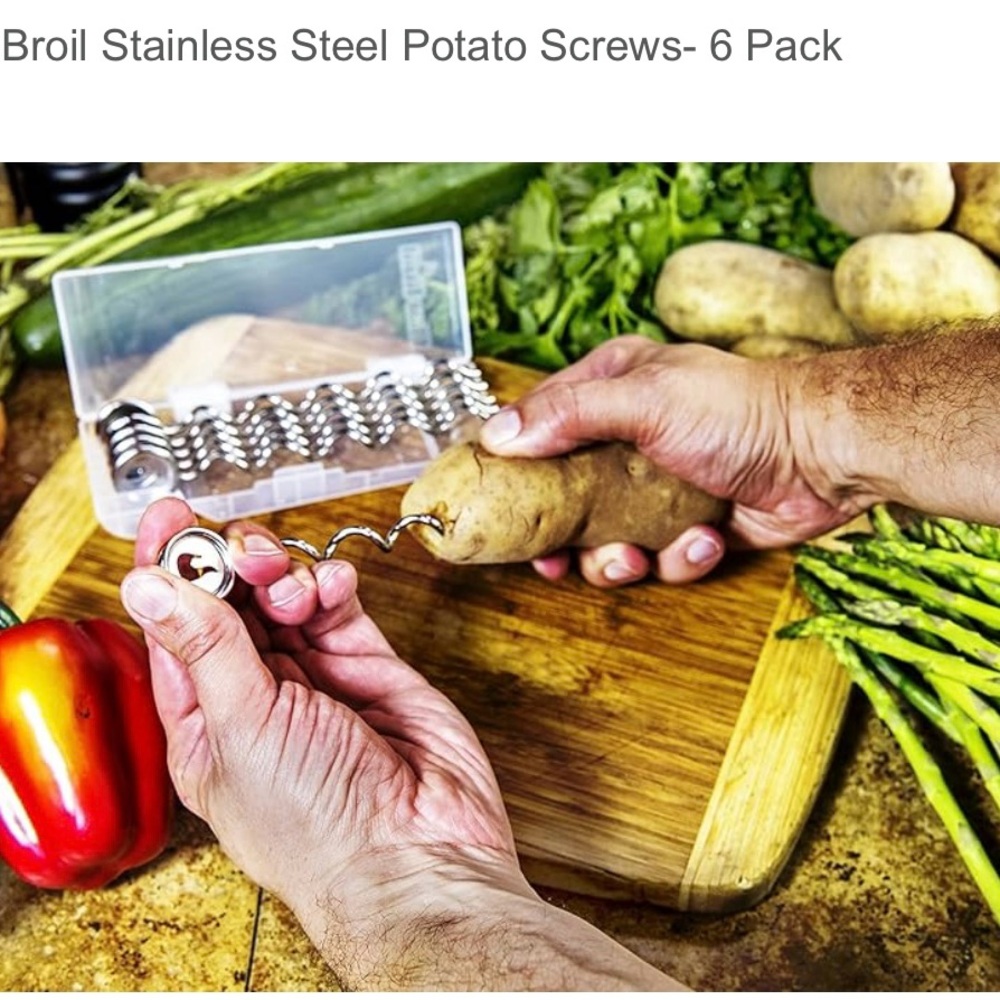 Charbroil Stainless Steel Potato Screws - 6 Pack